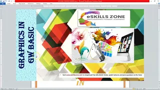 GW BASIC - Lecture 1 GRAPHICS IN GW BASICINTRO