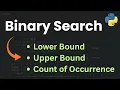 Lower Bound Upper Bound Count Occurrences Using Binary Search Complete Tutorial Python