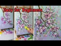 Download Lagu How to Paint a Beautiful Cherry Blossom Branch | Acrylic Painting Tutorial for Beginners #105