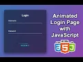 Create an Animated Login Page with HTML CSS and JavaScript ASMR Coding Tutorial
