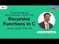 Programming and Data Structures GATE CSE - Recursive Functions in C