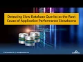Application Monitoring Detect if slow database queries are slowing your application
