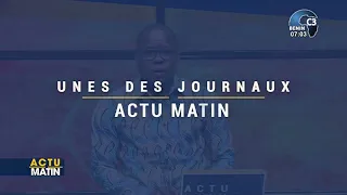 CANAL3-BENIN : Actu Matin du Mercredi 14 Octobre 2026