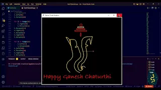 Happy Ganesh Chaturthi Using Python Turtle Code Python Programming Hub