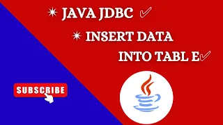 Java JDBC Java Database Connectivity JDBC Insert data into Table