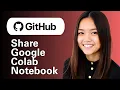 How To Share Google Colab Notebook On GitHub