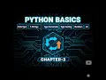 Chapter 3 Python Data Type f-String type casting Operators type conversion Type Error