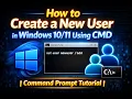 How to Create a New User in Windows Using CMD Command Prompt Tutorial