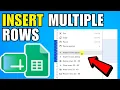 How To Insert Multiple Rows In Google Sheets 2026 Complete Guide
