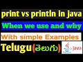 Java - Difference between print and println methods in java How to use print and println in java