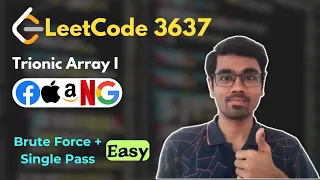 Trionic Array I LeetCode 3637 Brute Force Single Pass