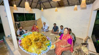 নিম্নচাপের দিনে বিরিয়ানি বানিয়ে সবাই মিলে জমিয়ে খাওয়া-দাওয়া |Hyderabadi Biryani recipe |