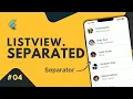 Flutter ListView separated Explained Predefined way of separating list items