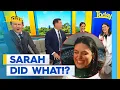 Tim s cheeky Sarah joke after ice bath challenge Today Show Australia
