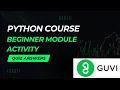 Guvi Python Course Beginner Module Activity Quiz Answers