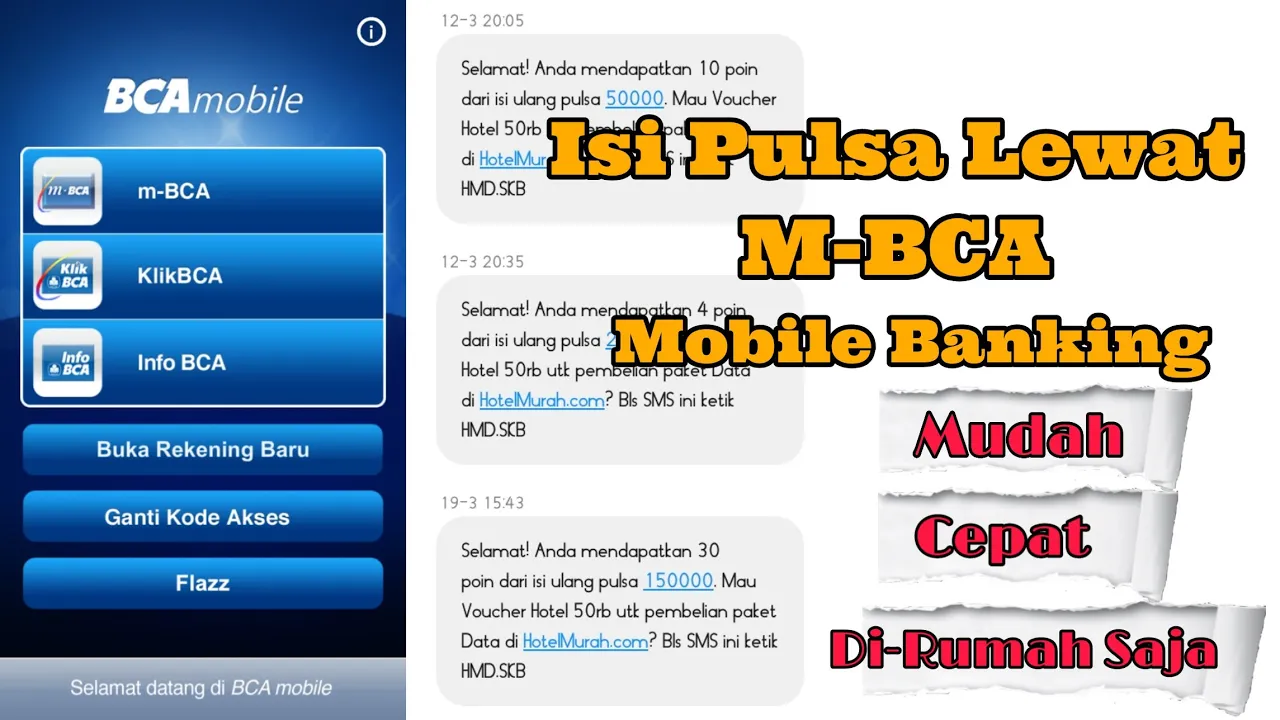CARA ISI PULSA‼LEWAT M BANKING BCA