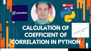 Calculation of Coefficient of correlation in python
