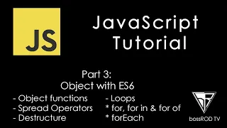 TAGALOG JavaScript Tutorial Part 3 - Object with ES6