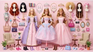 Disney Princess Doll Makeover ~ DIY Miniature Ideas for Barbie - Wig, Dress, Faceup, andMore! DIY