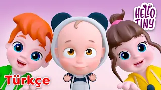 1, 2, 3, 4, 5, Eve Geldi Bir Kardeş 👶🏼 | Bebekler için şarkılar | Hello Tiny Türkçe