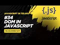 DOM in JavaScript DOM Manipulation Explained with Examples JavaScript in Telugu
