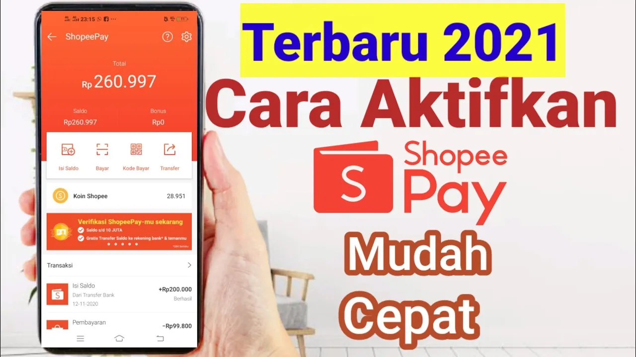 Cara Mengaktifkan ShopeePay Di Shopee
