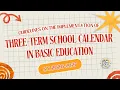 Guidelines on the Implementation of THREE-TERM School Calendar in Basic Education for SY 2026-2027