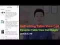 UITableView Pt 4 Create Custom Table View Cell Dynamic Table View Cell Height Self-Sizing Cell