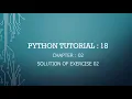 Python Tutorial 18 Solution of Exercise 02 Indexing and String Formatting Exercise Solution