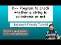hindi Program to check palindromic strings Coding Question for beginners OhMyCode