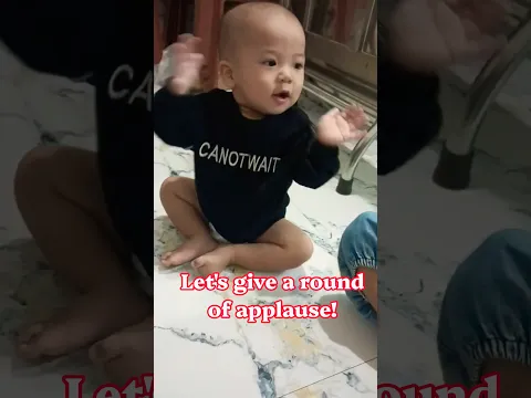 Let's all clap for this cute baby! #baby #cute