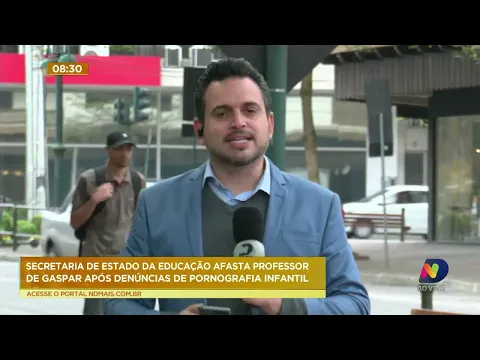 Professor de Gaspar preso por pornografia infantil é afastado após novas denúncias