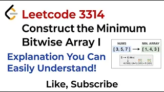 Leetcode 3314 Construct the Minimum Bitwise Array I