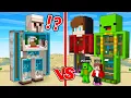 Lagu JJ And Mikey GIANT STATUE BASE BATTLE in Minecraft Maizen