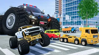 Monster Truck VS Sergeant Lucas | Wheel City Heroes (WCH) - Fire Truck Cartoon for Kids