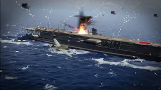 The Battle of Midway - Sinking of the IJN Hiryū - 3D Animated