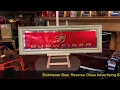 Budweiser Beer Reverse Glass Advertising Sign FOR SALE 350