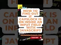 How to find out if caps lock is on inside an input field with JavaScript