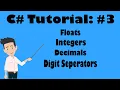 C Tutorial - Floats Doubles Decimals Digit Separators