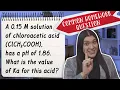 How to find the Ka of an acid when given pH