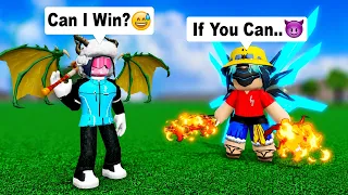 I Logged into a NOOB Account to TROLL My PRO Crew in Blox Fruits