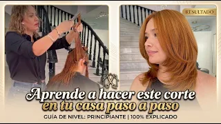 Corte de Cabello Abundante Capas Desfiladas y Tecnica de Navaja Paso a Paso @bettylazcano