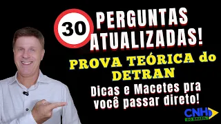 PROVA TEÓRICA DO DETRAN 2026 - AS PERGUNTAS MAIS COBRADAS NO SIMULADO DE LEGISLAÇÃO DO DETRAN 2026.