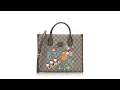Gucci X DISNEY GG Supreme Donald Duck Retro Interlocking G Tote Beige Multicolor