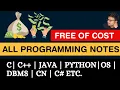All Programming Notes Free Of Cost C C JAVA PYTHON PHP ANDROID JS LINUX HTML CSS etc