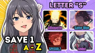 🎶 Save 1 ANIME OPENING for Each LETTER (A–Z) 🔥 | Anime Quiz!
