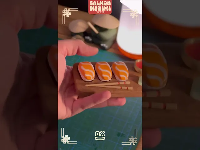 Salmon Nigiri Sushi Clicker - Desk Decoration Fidget video thumbnail