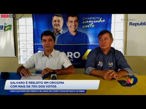 Eleições 2020: Clésio Salvaro é reeleito em criciúma com mais de 70% dos votos