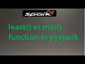 least vs min function in pyspark