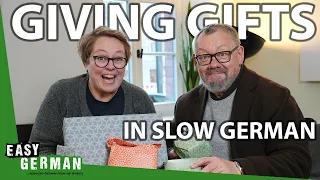 Slow German Dialogue: Talking about Gifts | Super Easy German 297